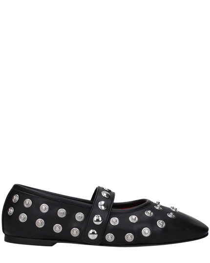 Stella McCartney Black Leather Ballet Flats
