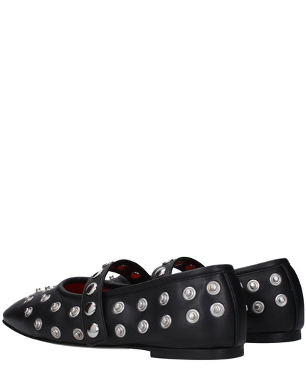 Stella McCartney Black Leather Ballet Flats