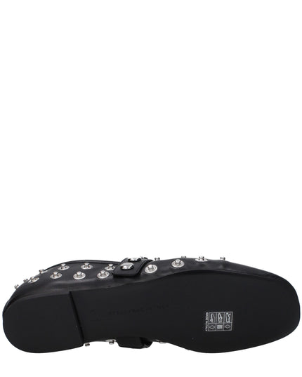 Stella McCartney Black Leather Ballet Flats