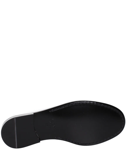 Versace White Leather Slip-On Loafers