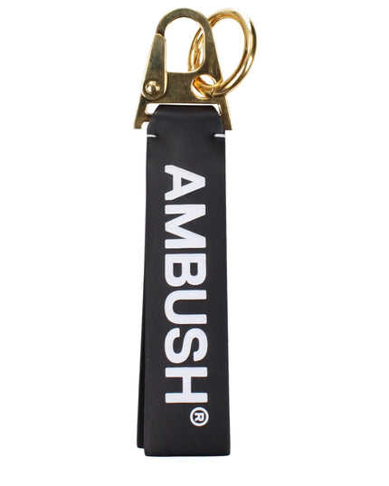 Ambush Black Leather Keychain