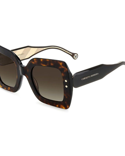 Carolina Herrera Brown Acetate Sunglasses
