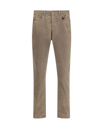 PT Torino Beige Cotton Casual Pants