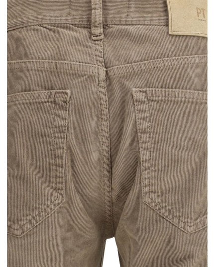 PT Torino Beige Cotton Casual Pants