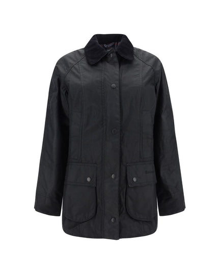 Barbour Black Cotton Coat