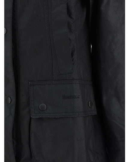 Barbour Black Cotton Coat