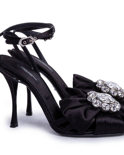 Dolce & Gabbana Black Goatskin Sandal
