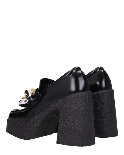 Stella McCartney Black Leather Platform Loafers