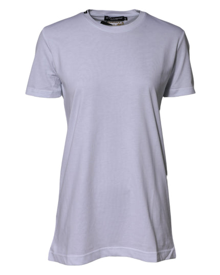 Dolce & Gabbana White Cotton Goodluck 2023 Crew Neck T-shirt