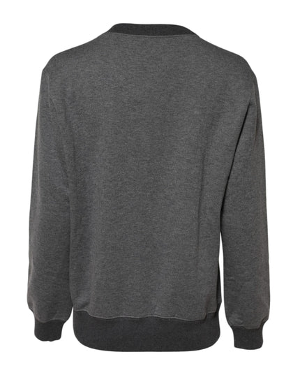 Dolce & Gabbana Gray DG Logo Embroidered Pullover Sweater