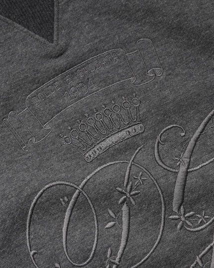Dolce & Gabbana Gray DG Logo Embroidered Pullover Sweater