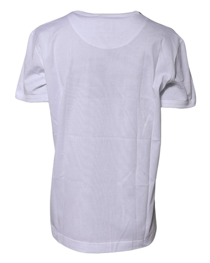 Dolce & Gabbana White Cotton Goodluck 2022 Crew Neck T-shirt