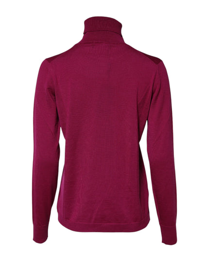 Dolce & Gabbana Fuchsia Wool Long Sleeves Turtleneck Sweater