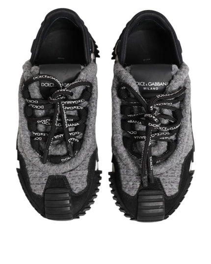 Dolce & Gabbana Black Gray NS1 Low Top Sneakers Shoes