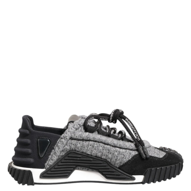 Dolce & Gabbana Black Gray NS1 Low Top Sneakers Shoes