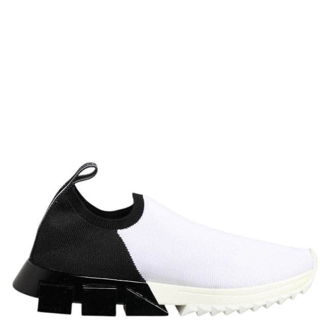 Dolce & Gabbana White Black Low Top Sorrento Sneakers Shoes