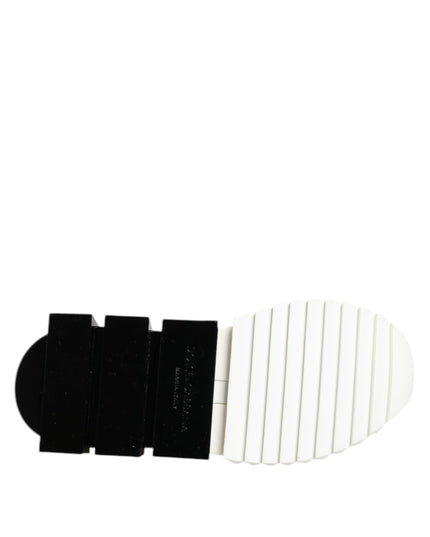 Dolce & Gabbana White Black Low Top Sorrento Sneakers Shoes