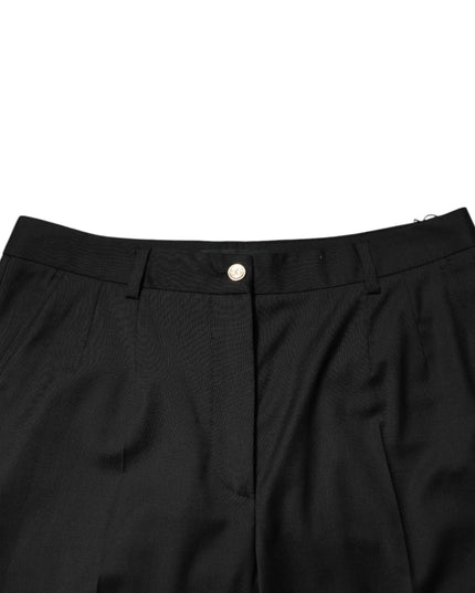 Dolce & Gabbana Black Polyester Tapered Women Trouser Pants