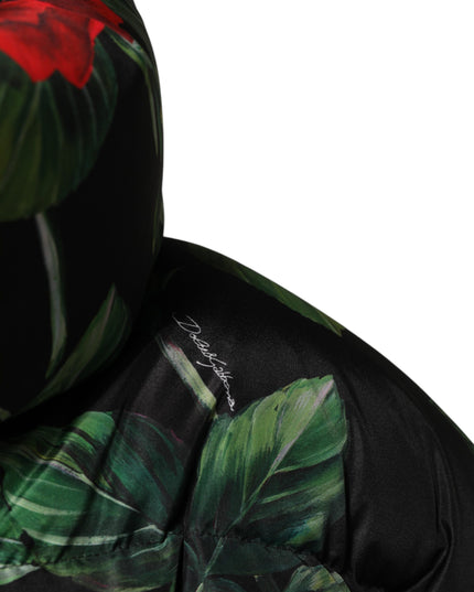 Dolce & Gabbana Multicolor Floral Puffer Coat Full Zip Jacket