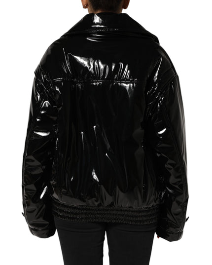 Dolce & Gabbana Polyester Black Quilted Puffer Coat  Jacket