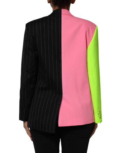 Dolce & Gabbana Multicolor Patchwork Embellished Coat Jacket