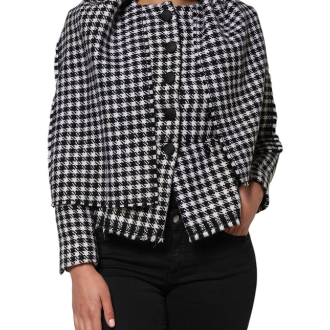 Dolce & Gabbana Multicolor Wool Monochrome Patterned Jacket