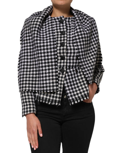 Dolce & Gabbana Multicolor Wool Monochrome Patterned Jacket