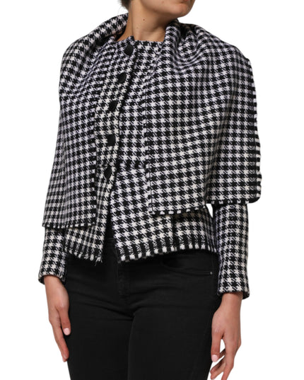 Dolce & Gabbana Multicolor Wool Monochrome Patterned Jacket
