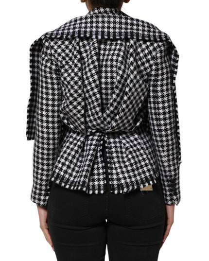 Dolce & Gabbana Multicolor Wool Monochrome Patterned Jacket