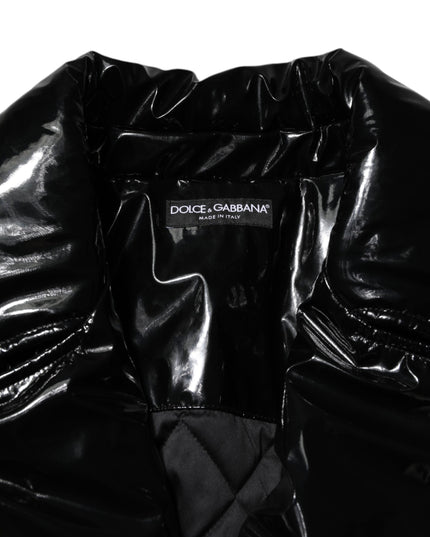 Dolce & Gabbana Black Polyester Quilted Puffer Coat Jacket