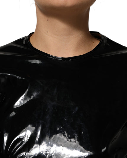 Dolce & Gabbana Black Bodycon Sheath Puff Sleeve Mini Dress