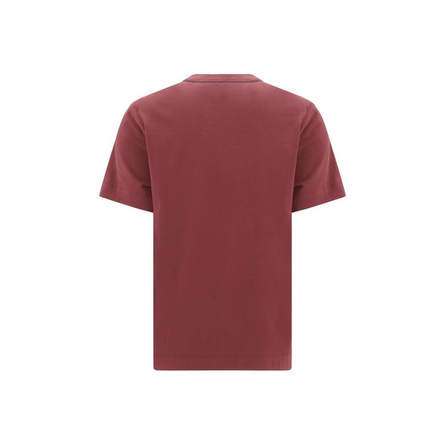 Brunello Cucinelli Bordeaux Cotton T-Shirt