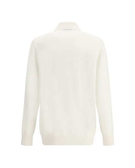 Brunello Cucinelli White Cashmere Cardigan