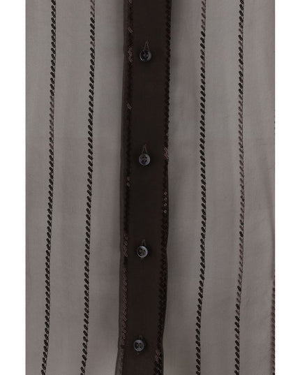 Brunello Cucinelli Brown Silk Blouse