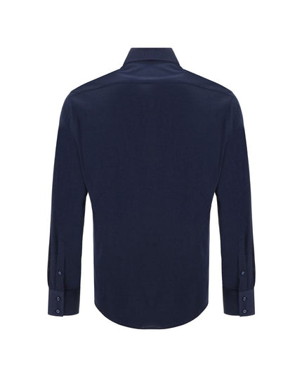 Brunello Cucinelli Blue Silk Shirt