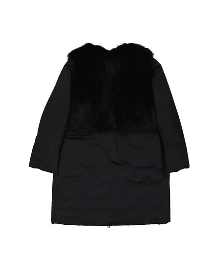 Add Black Polyester Coat