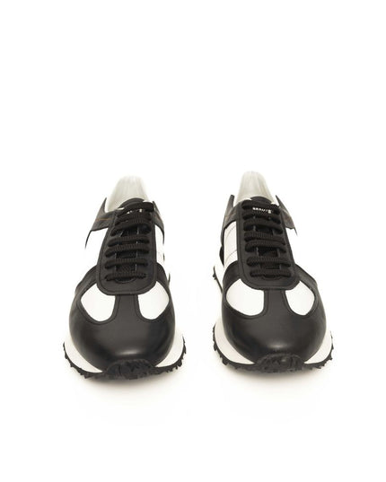 Cerruti 1881 Black Calfskin Men Sneaker