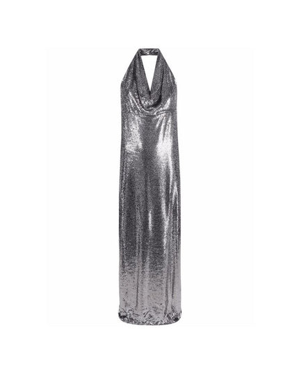 BLANCA VITA Silver Elastane Cocktail Dress