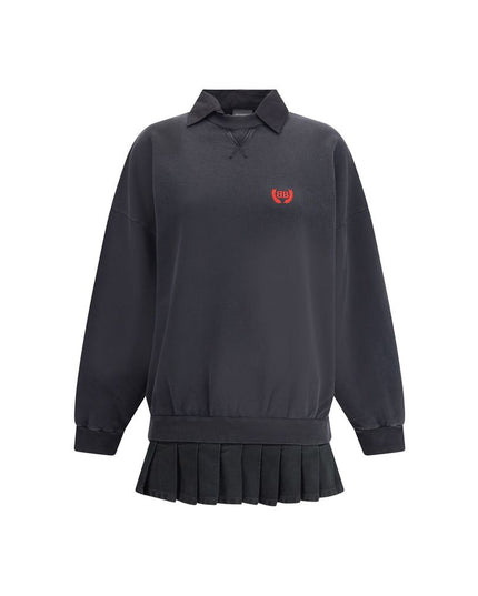 Balenciaga Black Cotton Casual Dress