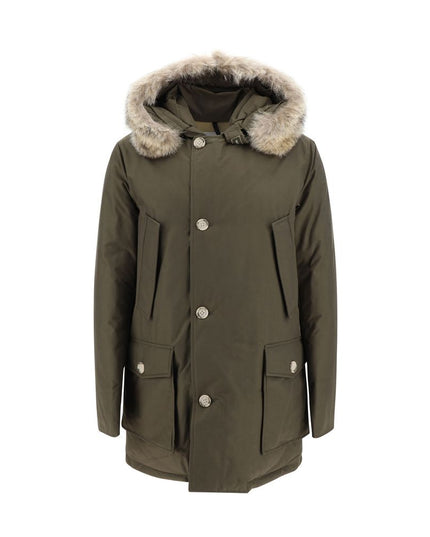Woolrich Green Cotton Parka