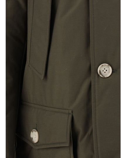 Woolrich Green Cotton Parka