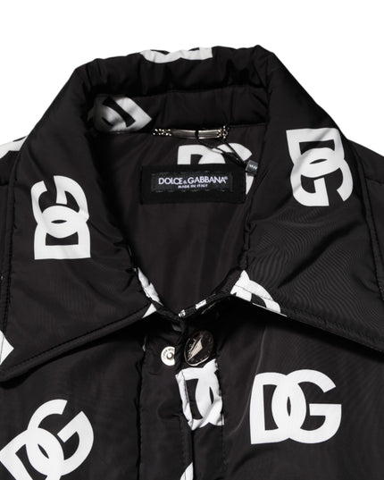 Dolce & Gabbana Black DG Monogram Nylon Windbreaker Jacket