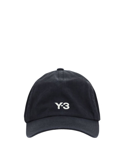 Y-3 Black Cotton Cap (Baseball Hat)