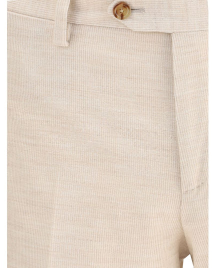 Lardini Beige Cotton Two-Piece Suit