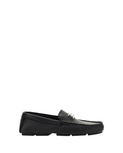 Dolce & Gabbana Black Rubber Slip-On Loafers
