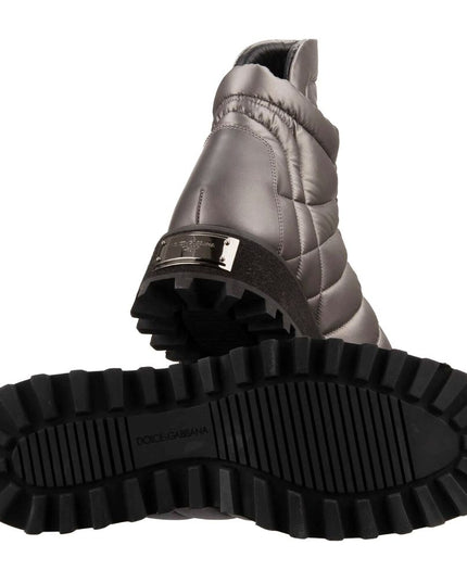 Dolce & Gabbana Gray Nylon Men Boot