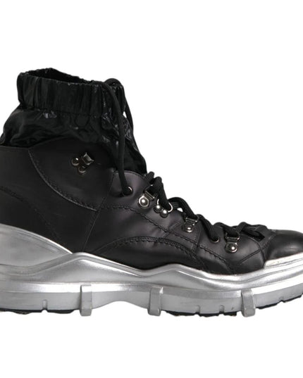 Dolce & Gabbana Black Lambskin Men Ankle Boot