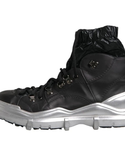 Dolce & Gabbana Black Lambskin Men Ankle Boot