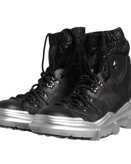 Dolce & Gabbana Black Lambskin Men Ankle Boot