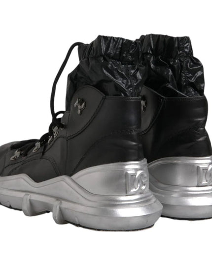 Dolce & Gabbana Black Lambskin Men Ankle Boot